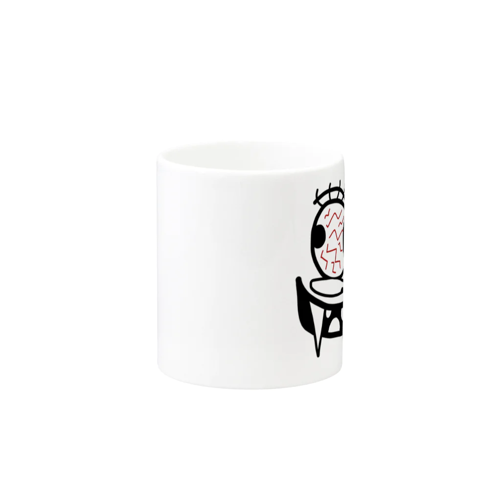 もうの充血くん Mug :other side of the handle