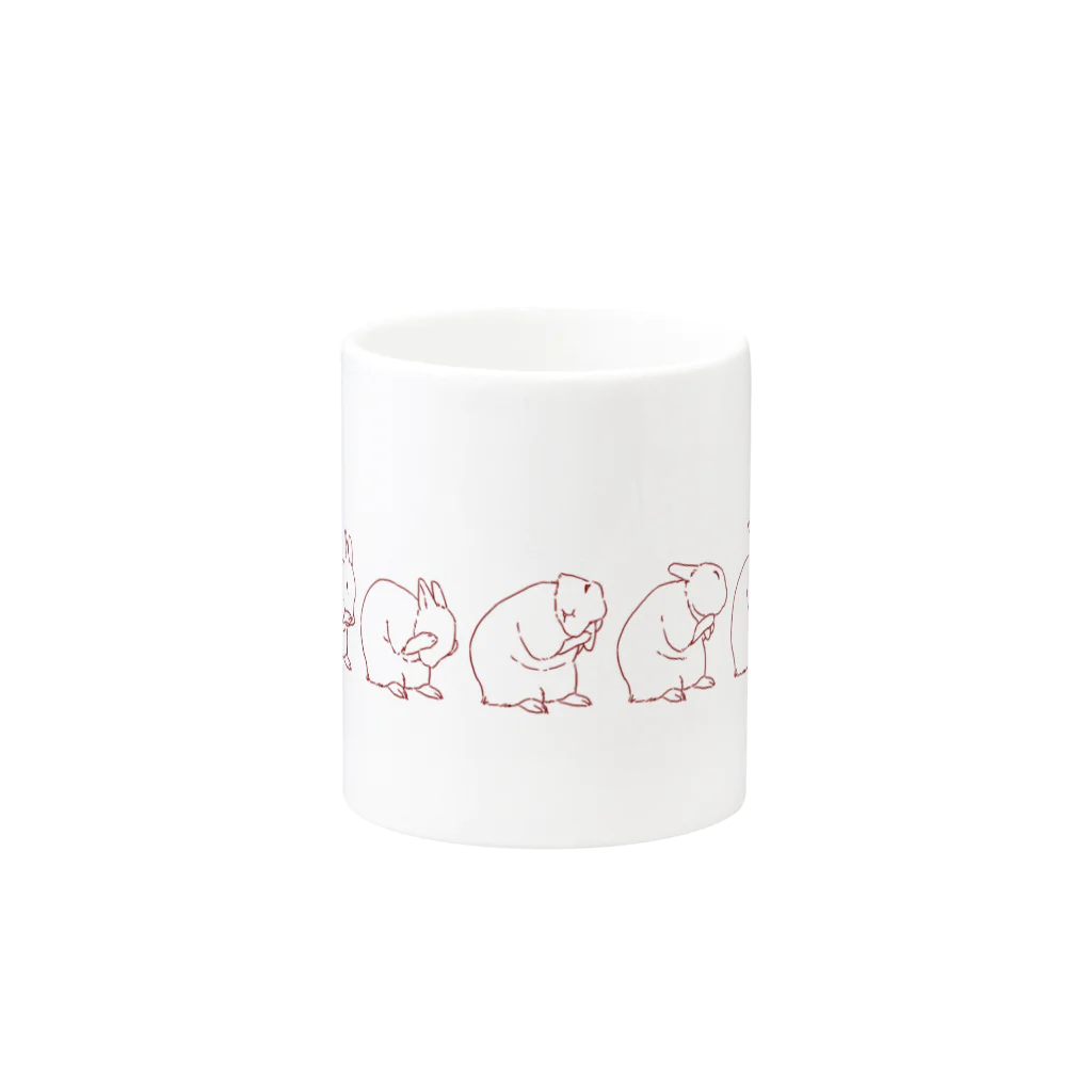 Usagi Kawaiiのくしくしうさぎ Mug :other side of the handle