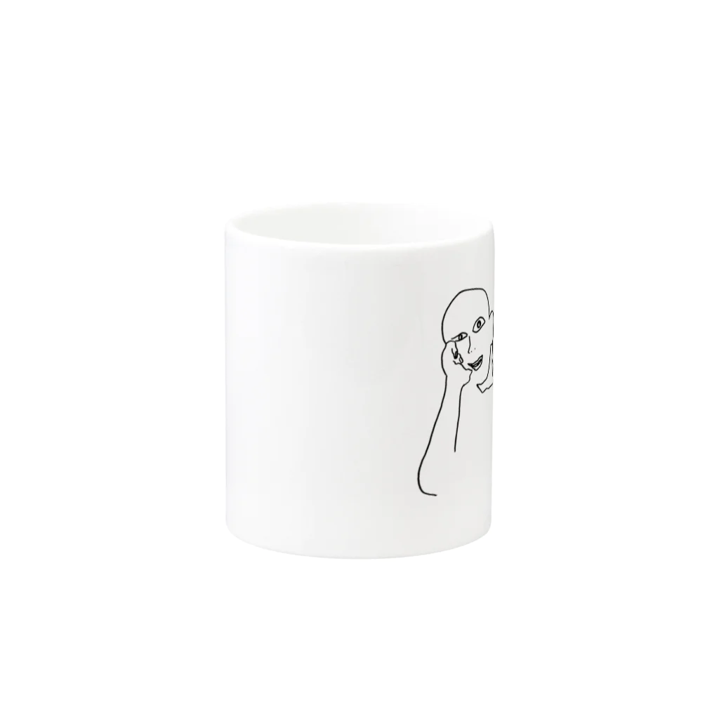 わやたにの〜頬杖をつく男の断片〜 Mug :other side of the handle