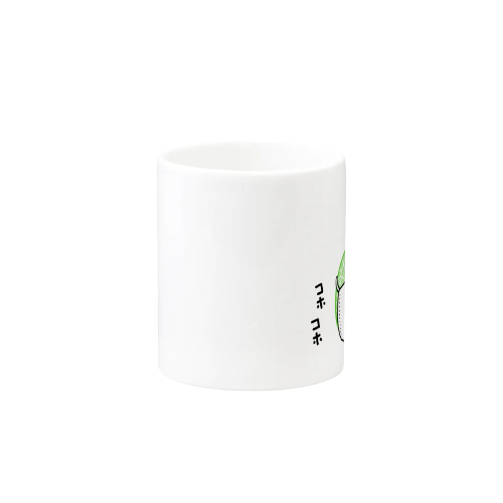 茶麻屋のマスクめろん Mug :other side of the handle