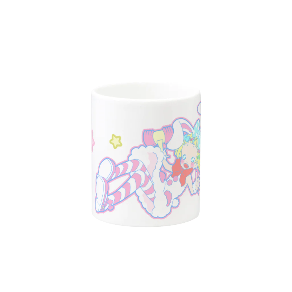 うーにゃ専門店のうさぎーにゃ Mug :other side of the handle