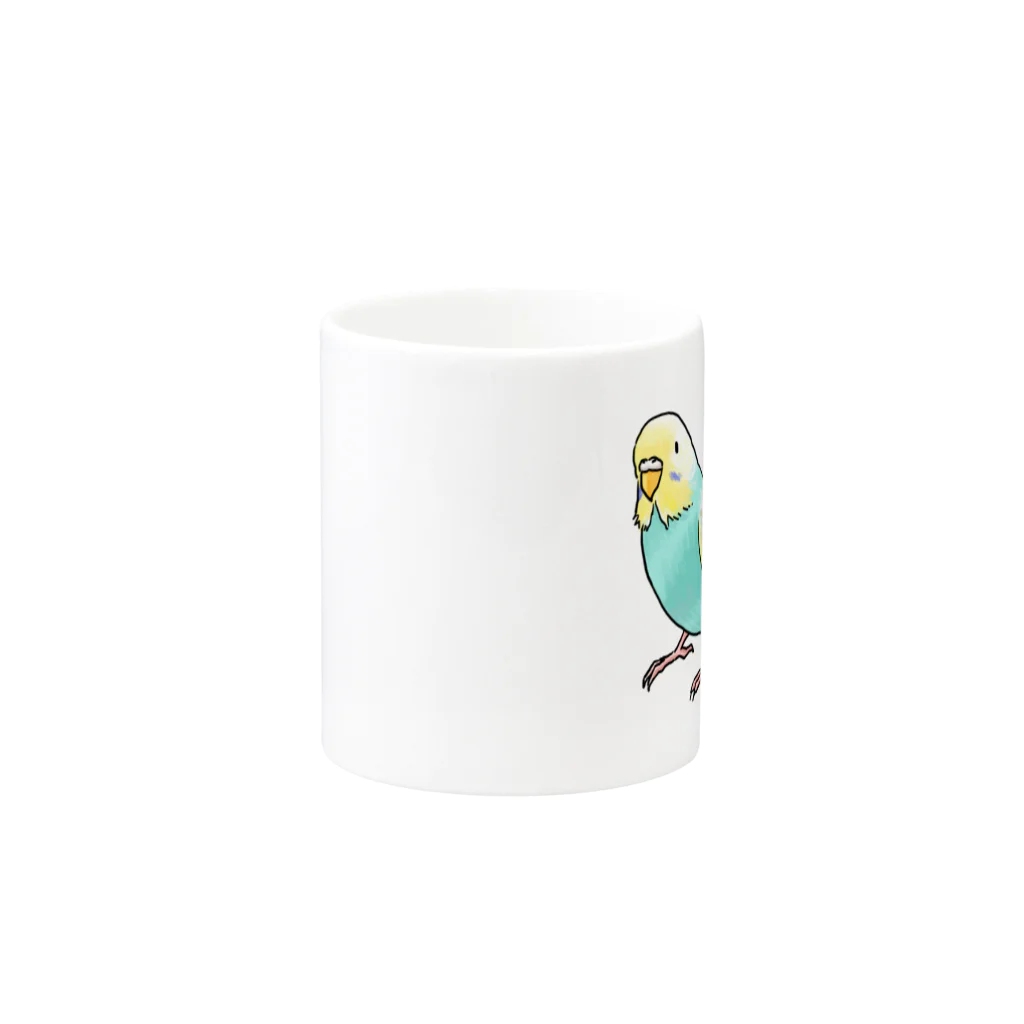 まめるりはことりのごきげんセキセイインコ【まめるりはことり】 Mug :other side of the handle