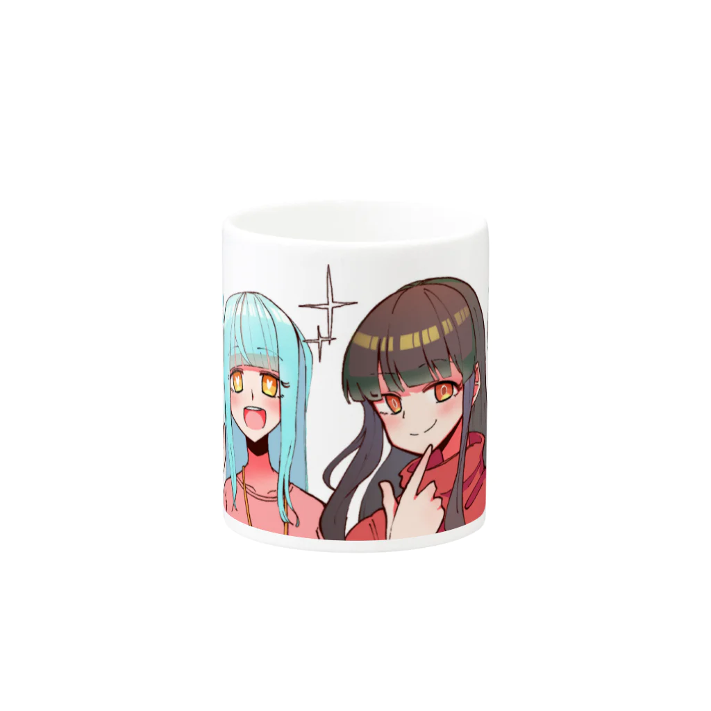 大河山 麻々夜@人妻子持ちvtuberの司ちゃんと麻々夜ちゃん Mug :other side of the handle