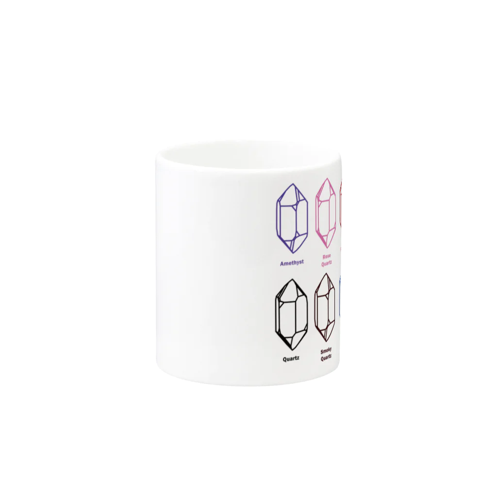 クリスタルポケットの鉱式-SQUARE.crystallogram5.3multi-quartz Mug :other side of the handle