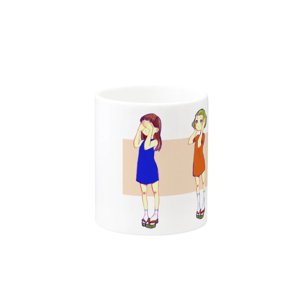 きびもかの見ない聞かない言わない Mug :other side of the handle