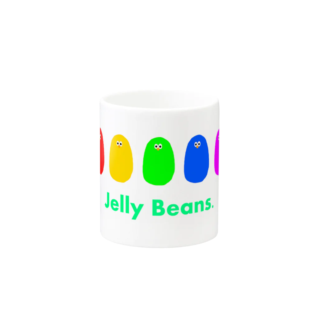 あこりねとのJelly Beans. マグカップの取っ手の反対面