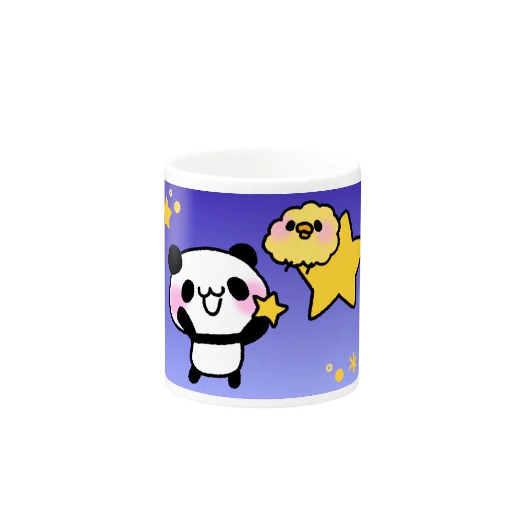 ☆みかん☆のもこぴよぱんだ*おほしさま Mug :other side of the handle