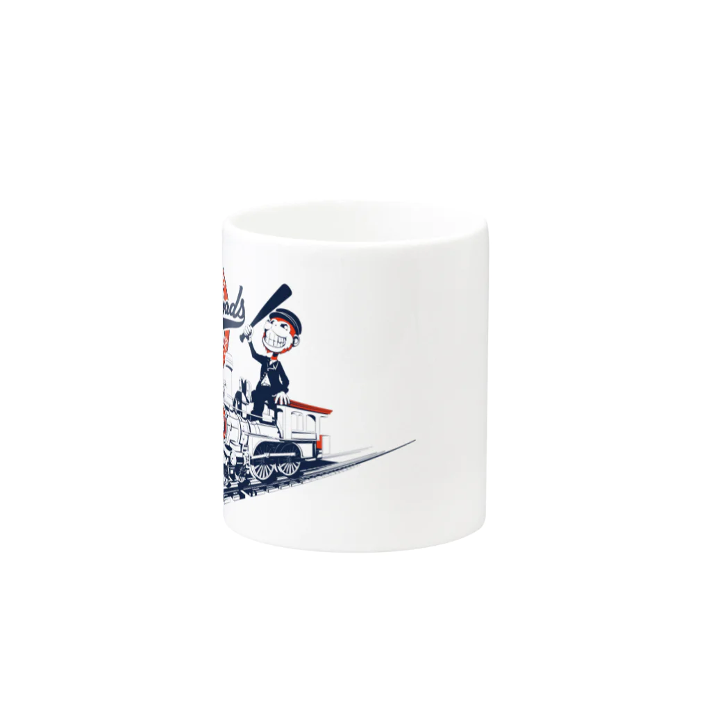 PoooompadoooourのRailroads　お猿さん Mug :other side of the handle