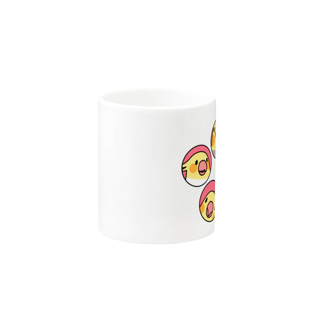 まめるりはことりのオカメインコまる〇【まめるりはことり】 Mug :other side of the handle