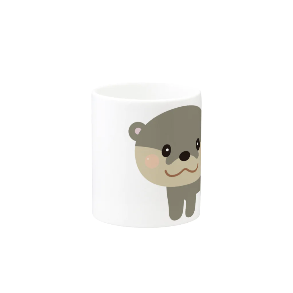 わっふわふショップのお散歩カワウソ Mug :other side of the handle