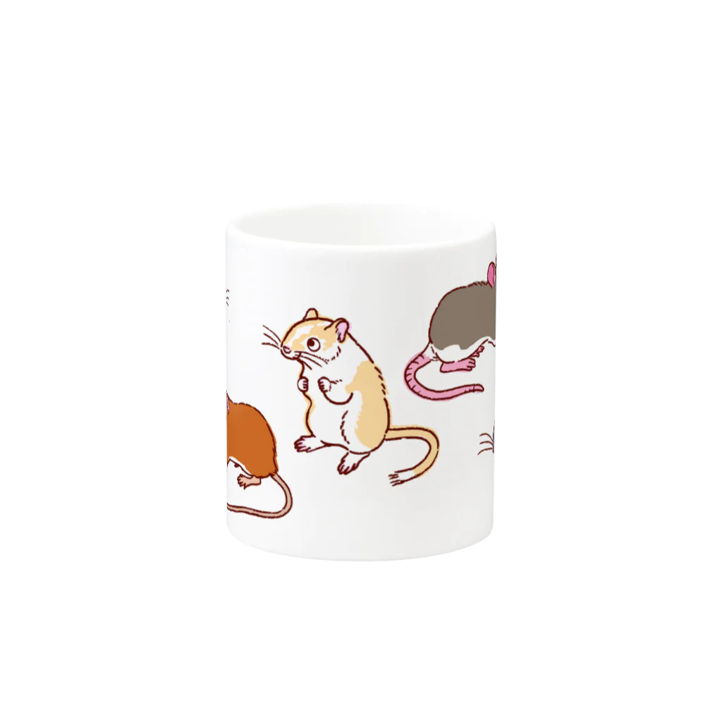 ねぐらのねずみマグカップ Mug :other side of the handle