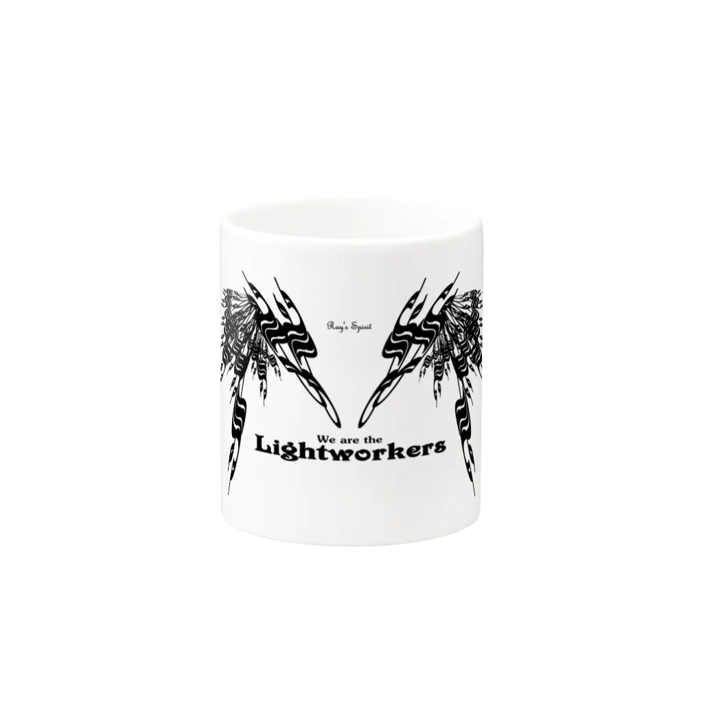 Ray's Spirit　レイズスピリットのLightworker（BLACK） Mug :other side of the handle