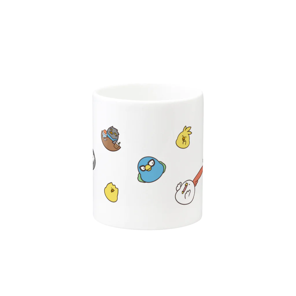 毎日でぶどり🐔🐤のマグカップ Mug :other side of the handle