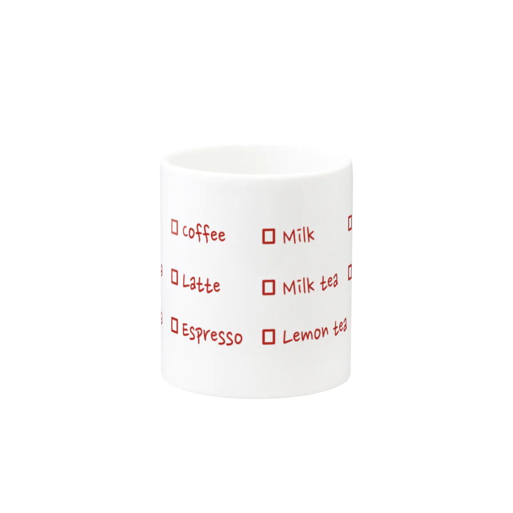 お食事の飲み物リスト マグ Mug :other side of the handle