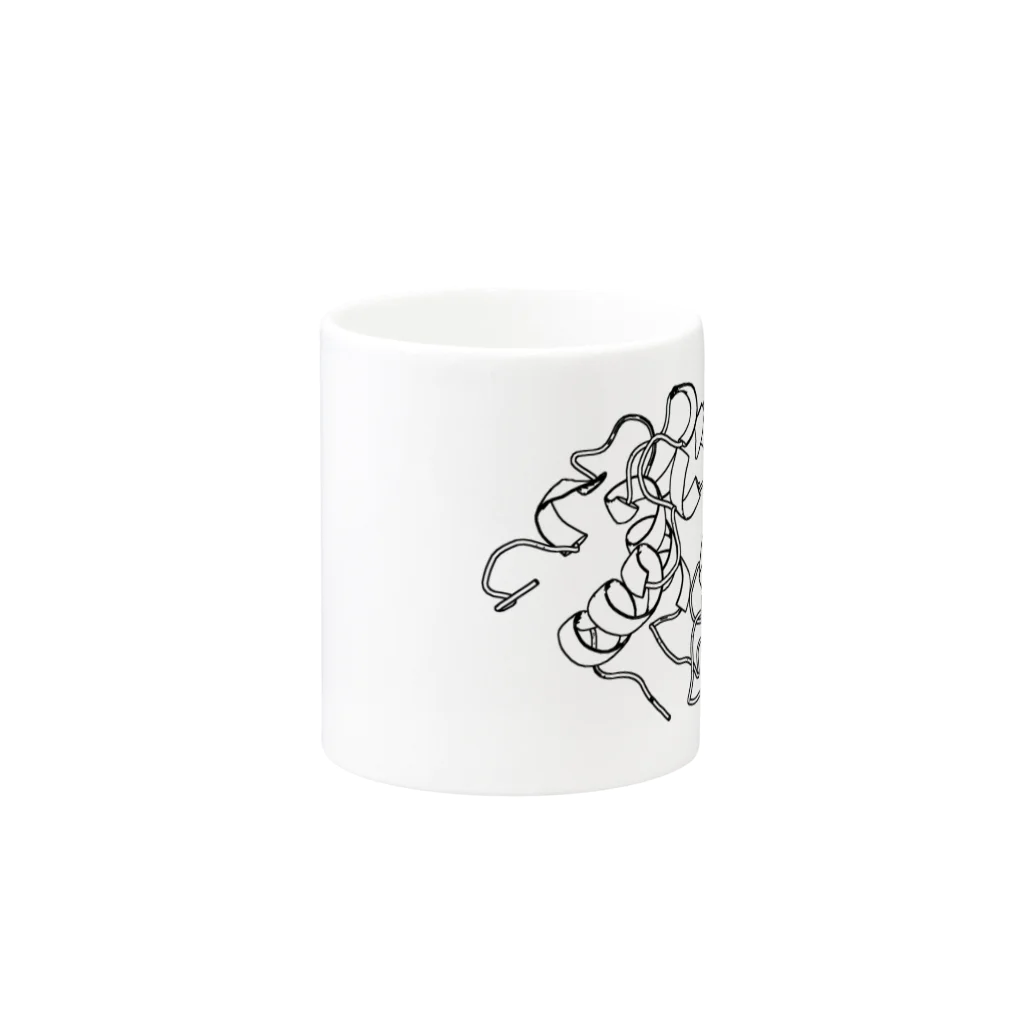 理系Tシャツ(バイオ・化学中心)のLysozyme リゾチーム Mug :other side of the handle