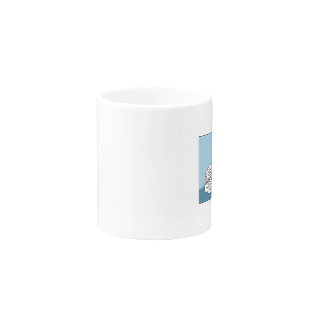 Cloudy_Gleamのrose-gleam #blue Mug :other side of the handle