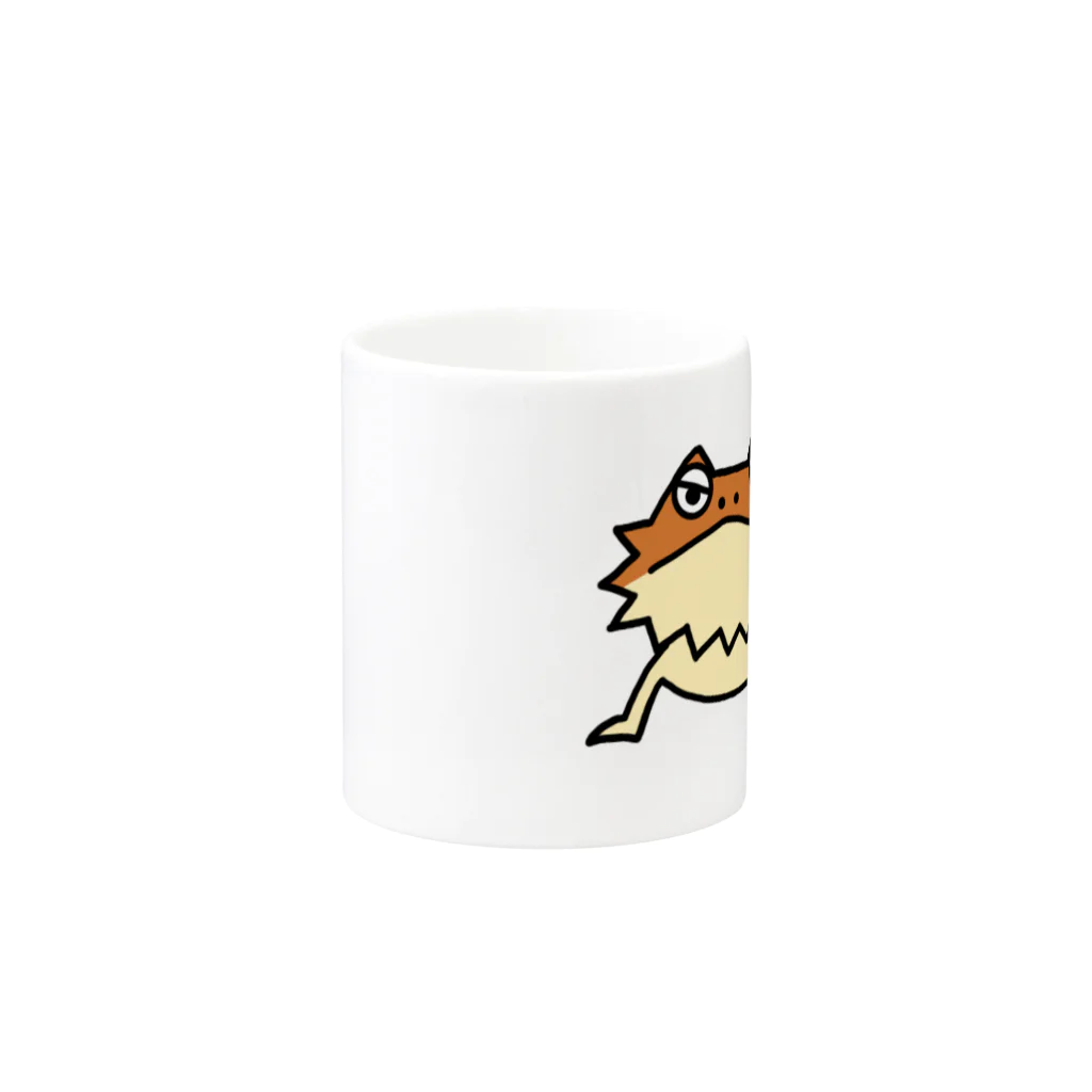 sansan-shopのふとあごのひげとかげ Mug :other side of the handle