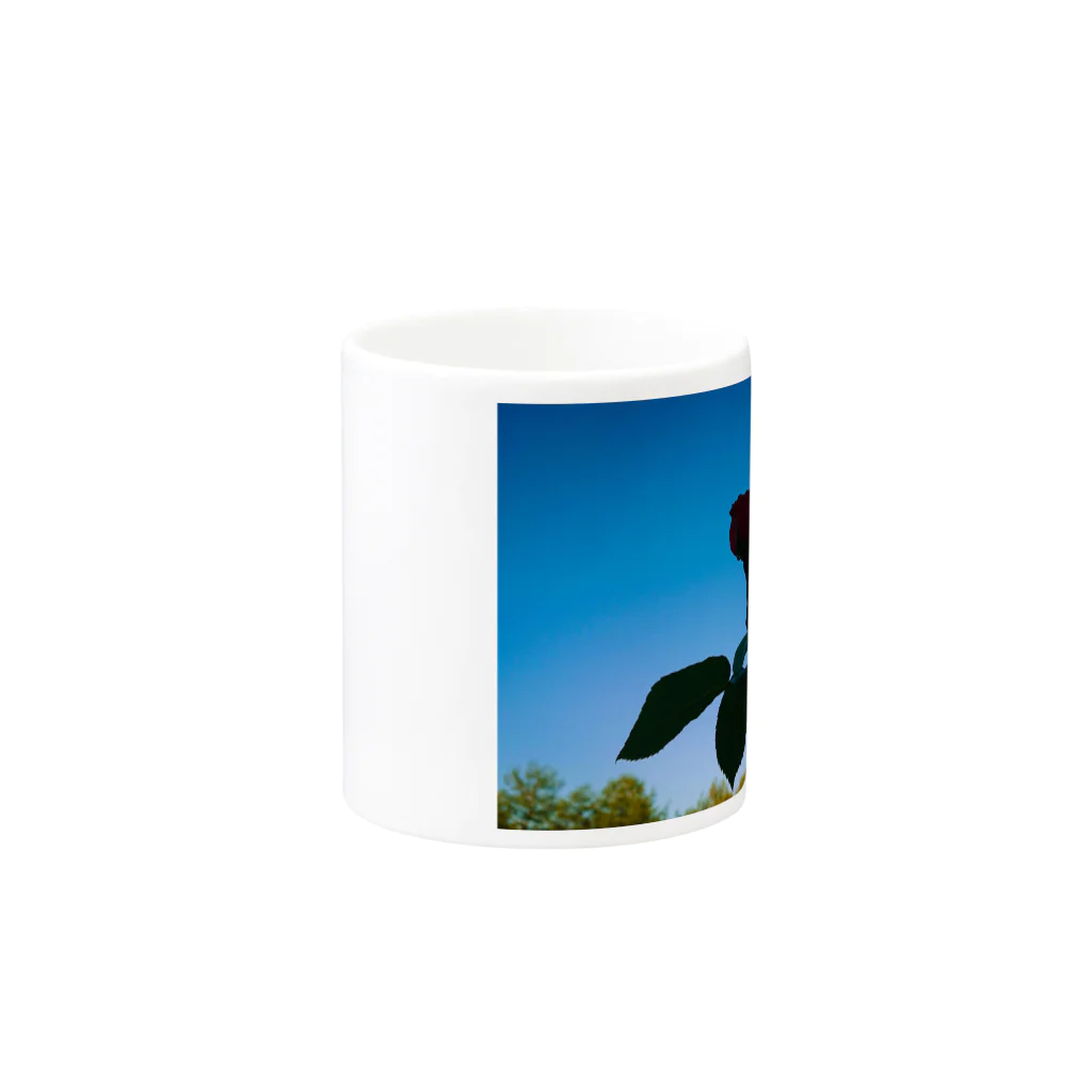 Shiba Houseのrose cup Mug :other side of the handle