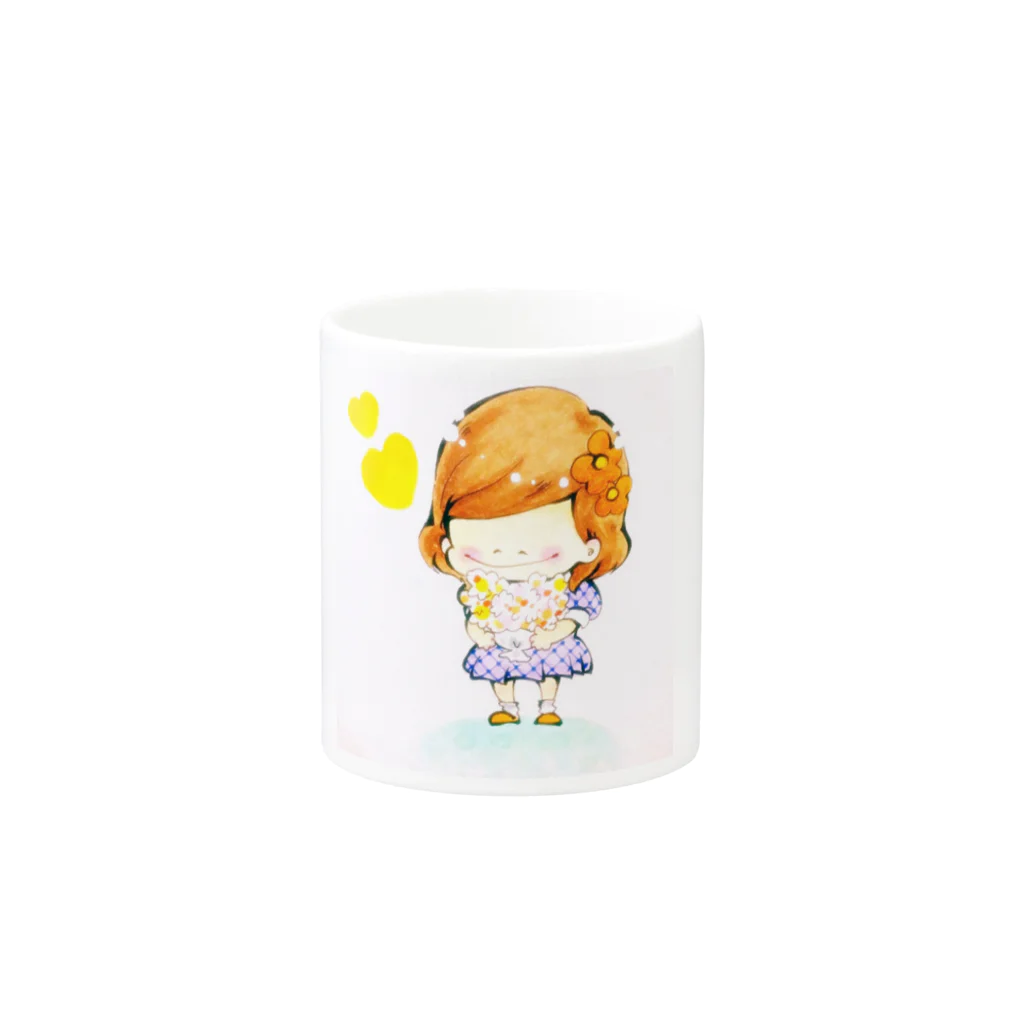 すのこ☺︎の花束と少女 Mug :other side of the handle