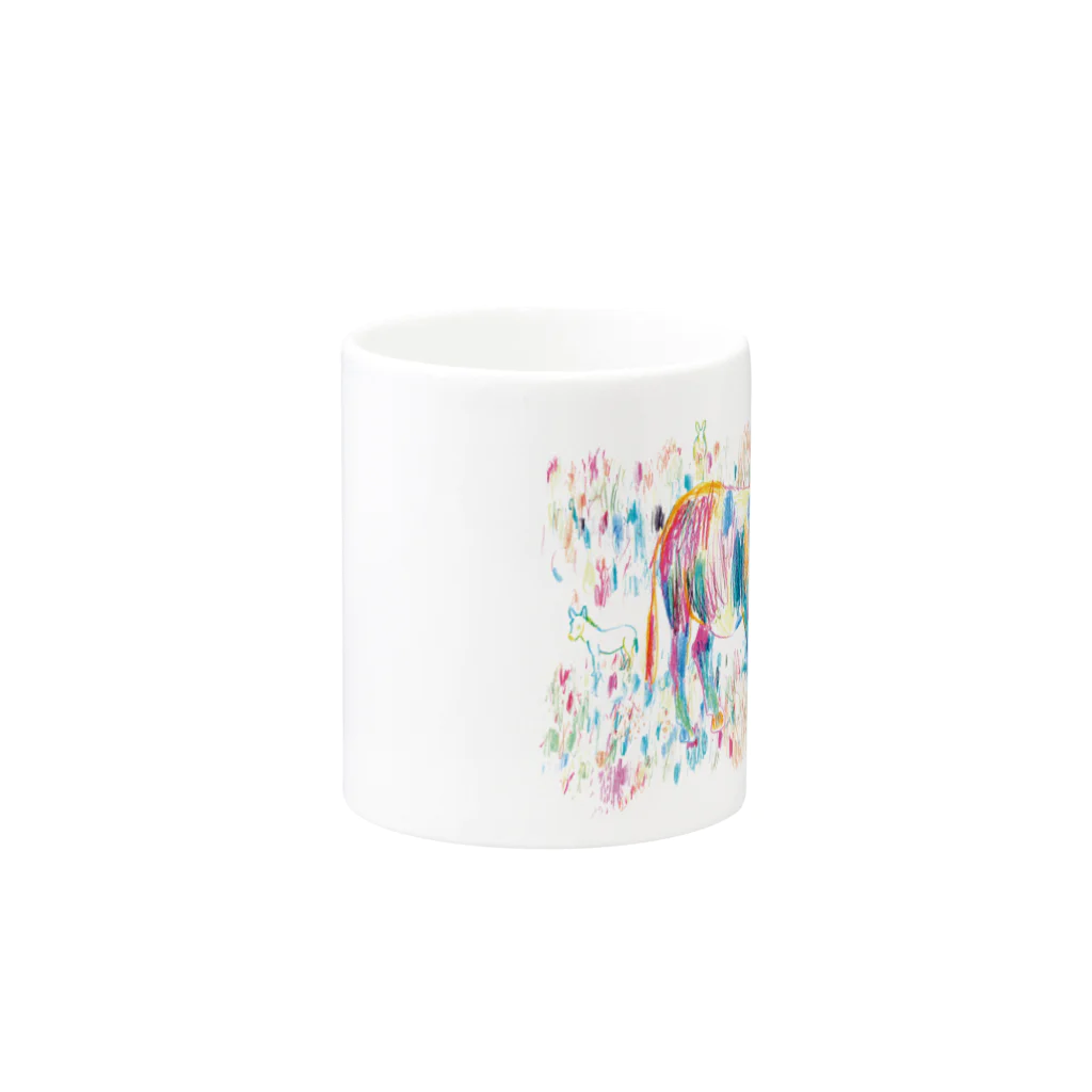 KAERUCAFE SHOPのドンキー Mug :other side of the handle