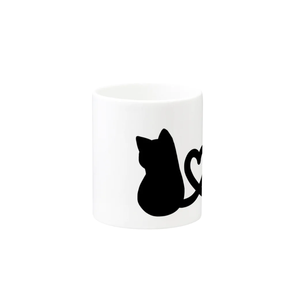 かわいいもののおみせ　いそぎんちゃくのしっぽハート猫 Mug :other side of the handle