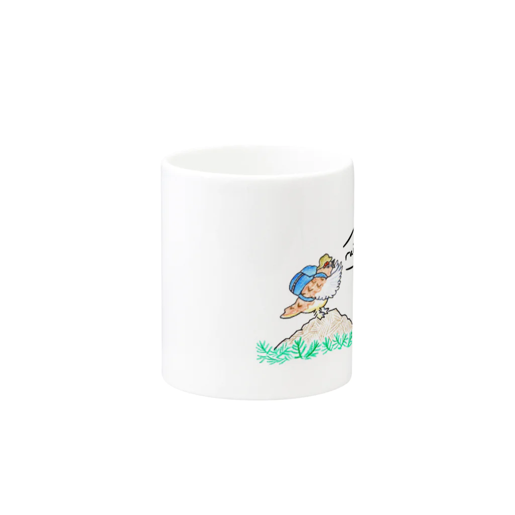 kazefukikoのヤッホー雷鳥 マグカップ Mug :other side of the handle