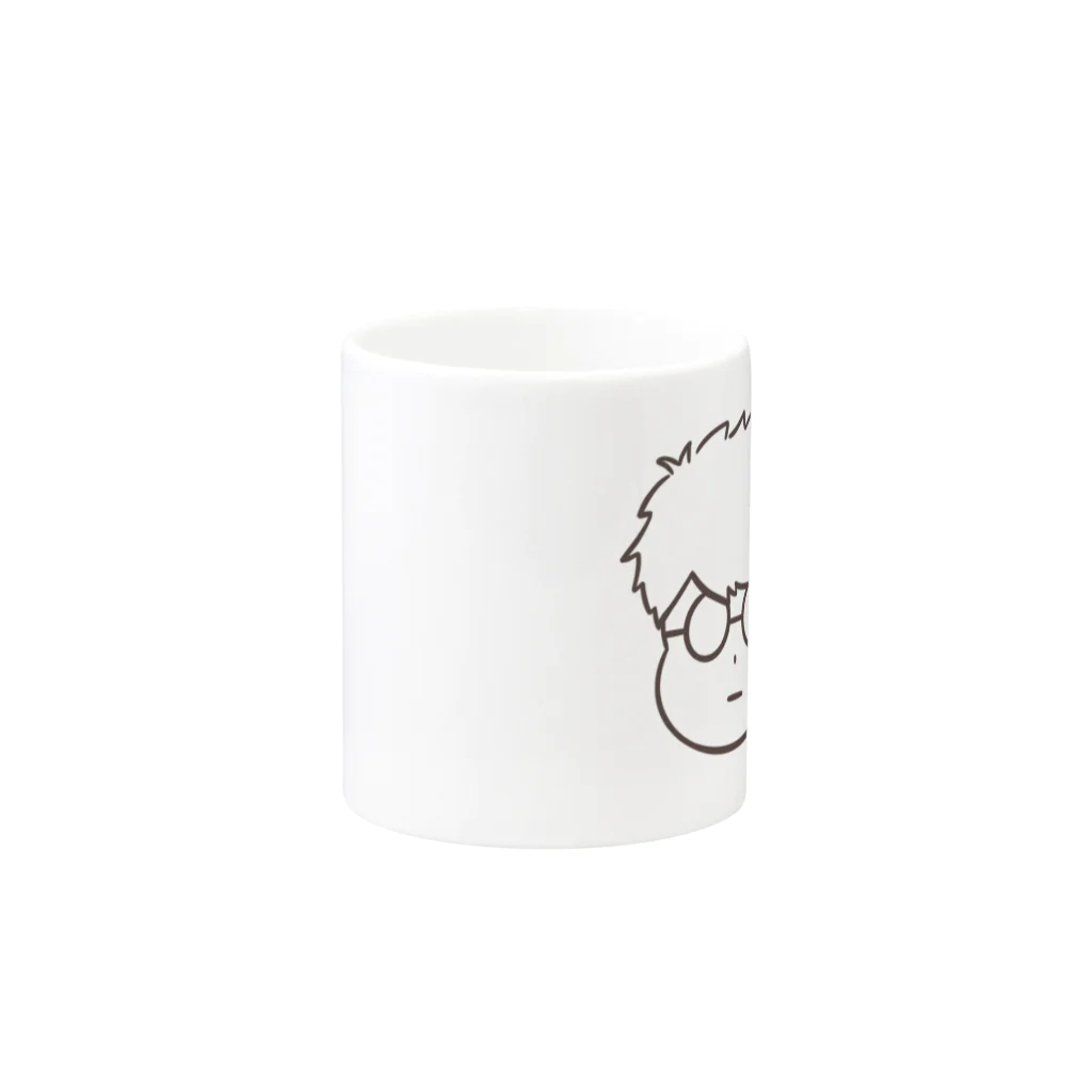 つゆあめの髪もさもさ丸メガネくん Mug :other side of the handle