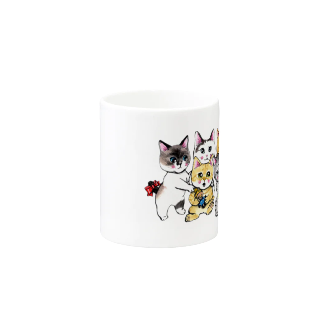 tantan&ikoのお店の猫ちゃん家族👛 Mug :other side of the handle