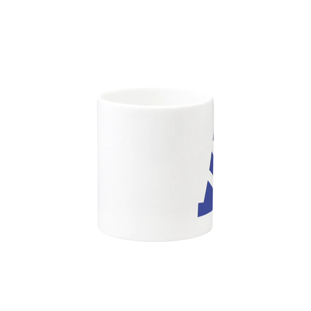 つぼいたけしのPYLON BLUE Mug :other side of the handle