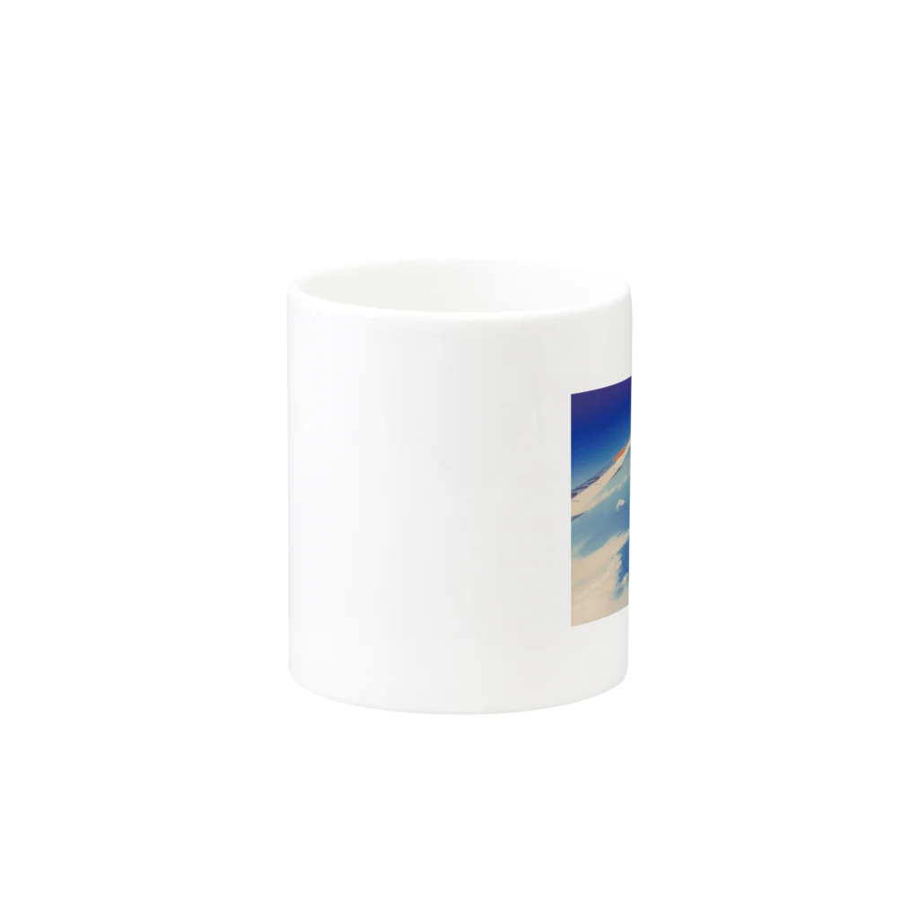 mammamiaの富士山と飛行機 Mug :other side of the handle