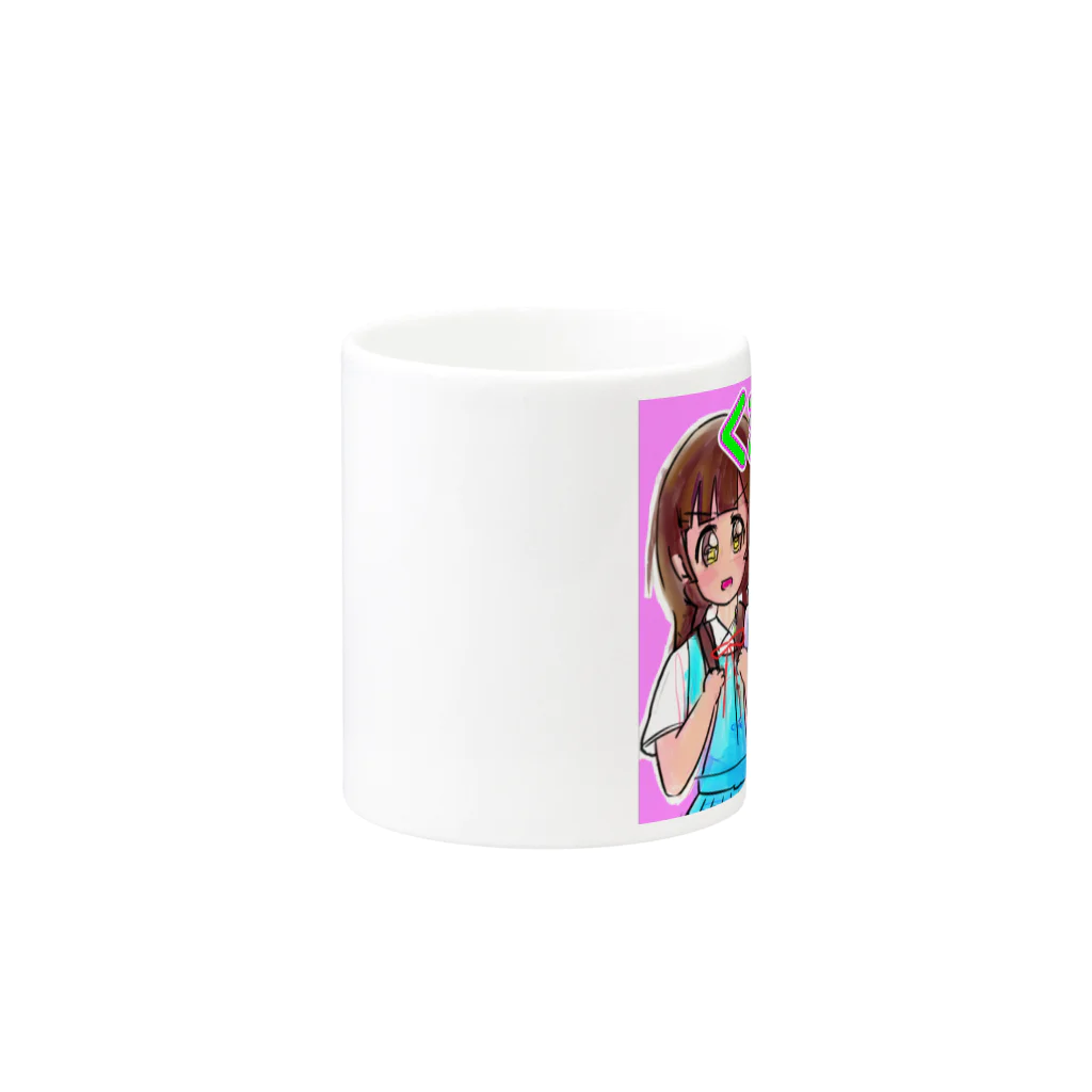 島袋八起 aka やおねむのくまみこpainting Mug :other side of the handle