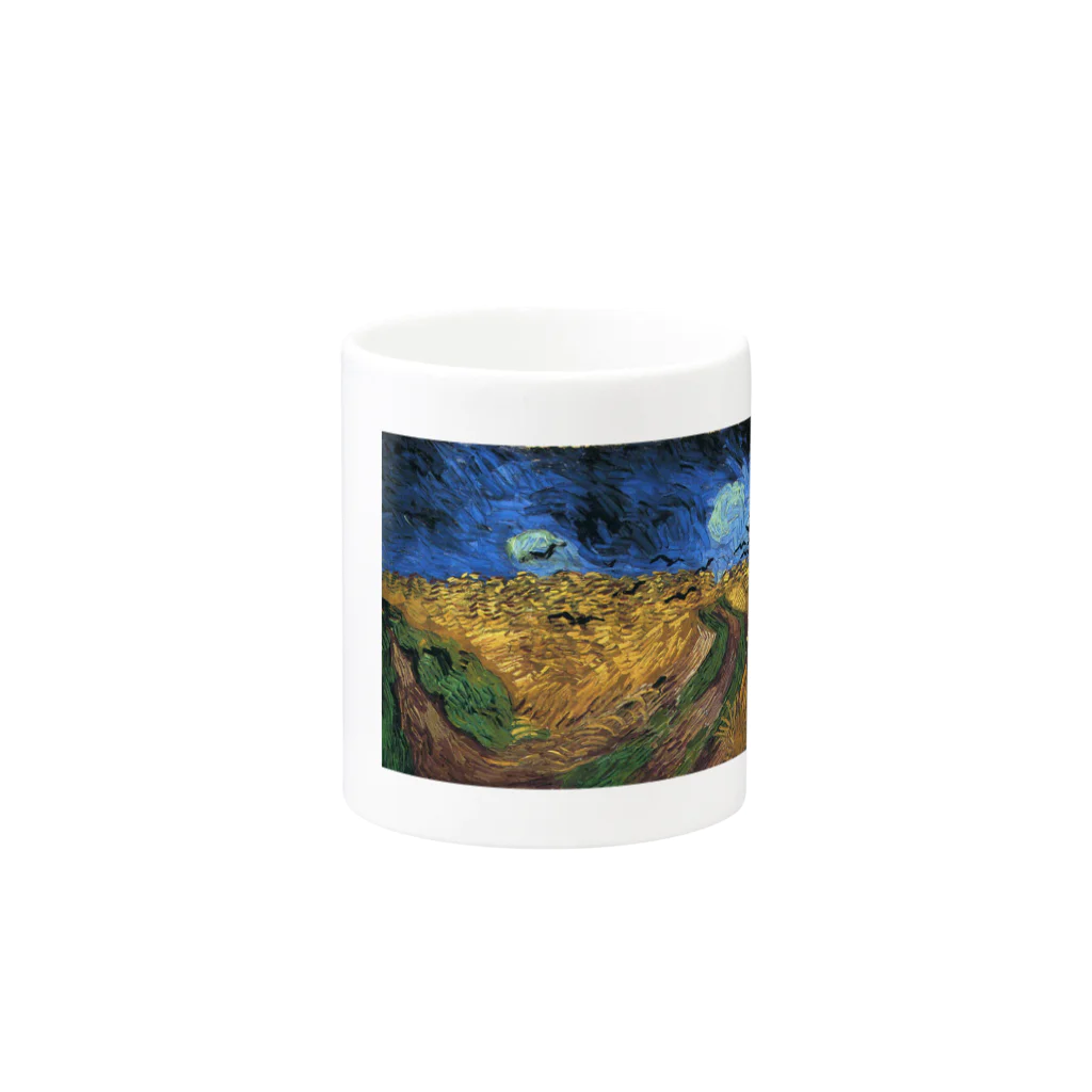 Art Baseのゴッホ / 1890 / Wheatfield with Crows / Vincent van Gogh マグカップの取っ手の反対面