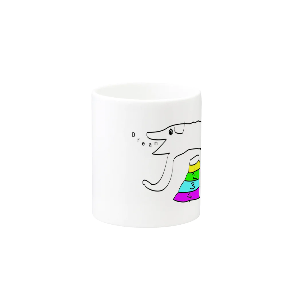 こころノすみかのとびばこ犬 Mug :other side of the handle