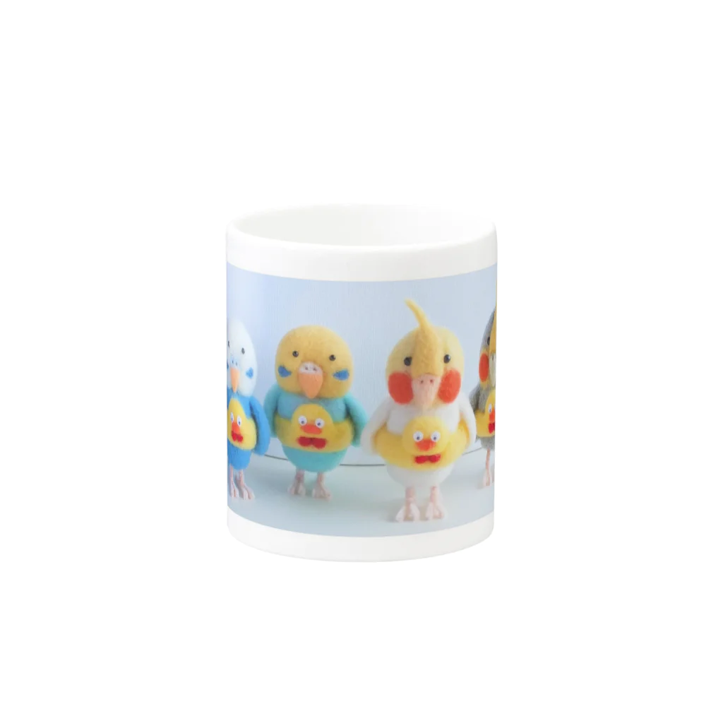 un-petit-pas-ninjinのエア海水浴インコ！ Mug :other side of the handle