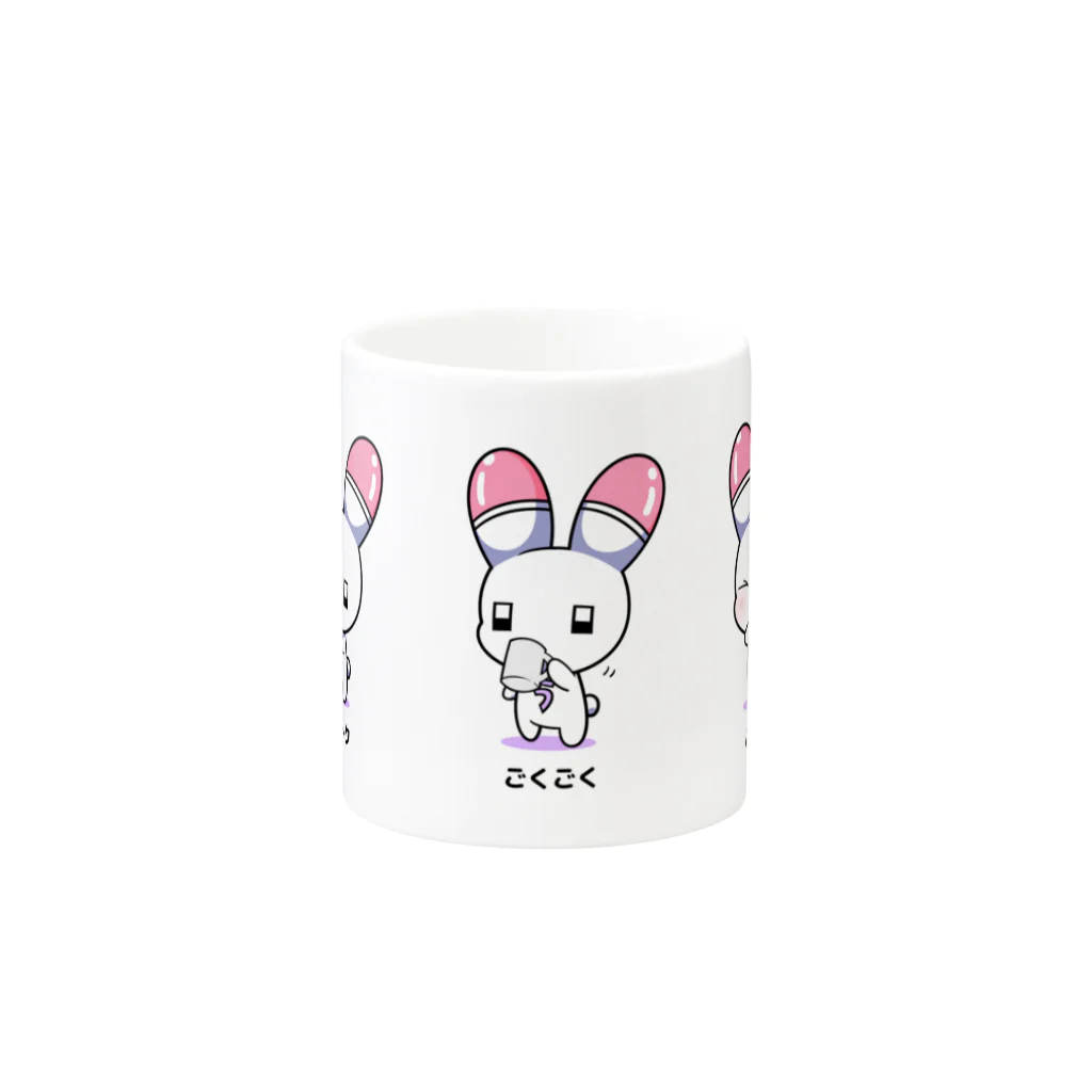 💗江崎びす子officialスズリ💗のうさたんマグカップ1 Mug :other side of the handle