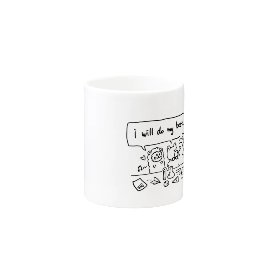 イドミィショップのどうぶつと先生 Mug :other side of the handle