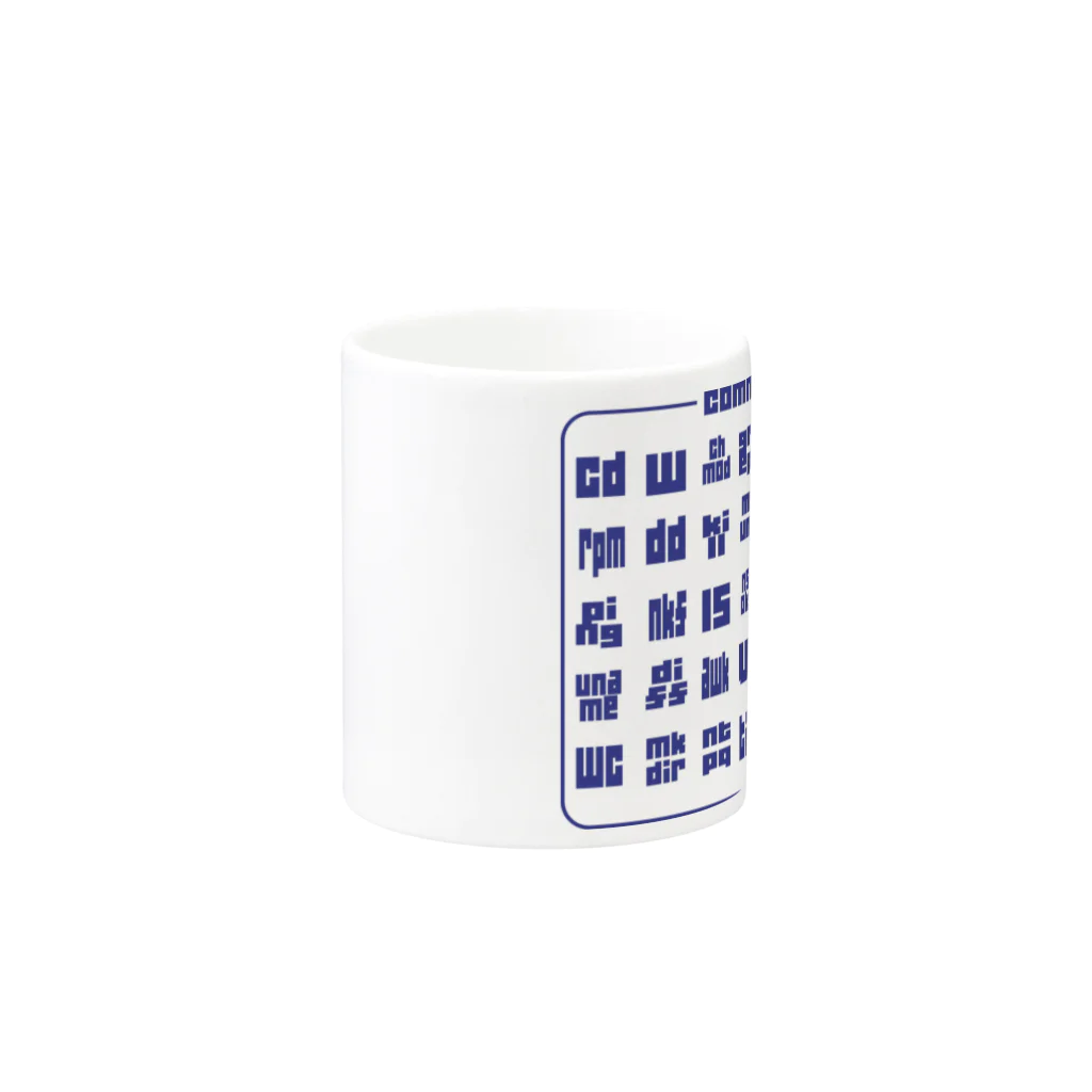 nekomoriのunix command list Mug :other side of the handle