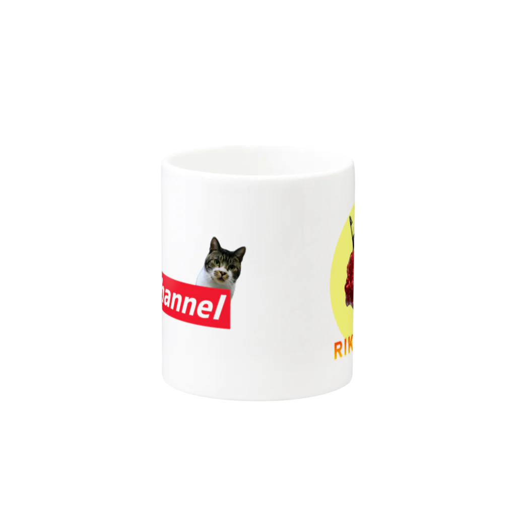RIKICHANNEL OFFICIAL SHOPの赤鬼×ボックスロゴ Mug :other side of the handle