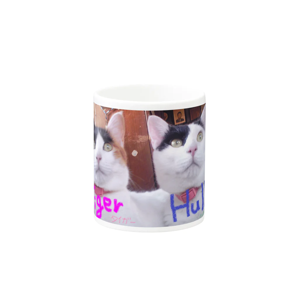 AtelierLovenestの双子猫 Mug :other side of the handle