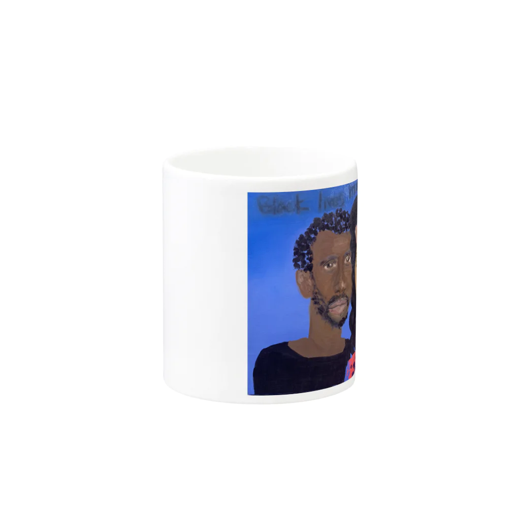 マウンテンみどりこの店のBlack lives matter.彼と私 Mug :other side of the handle