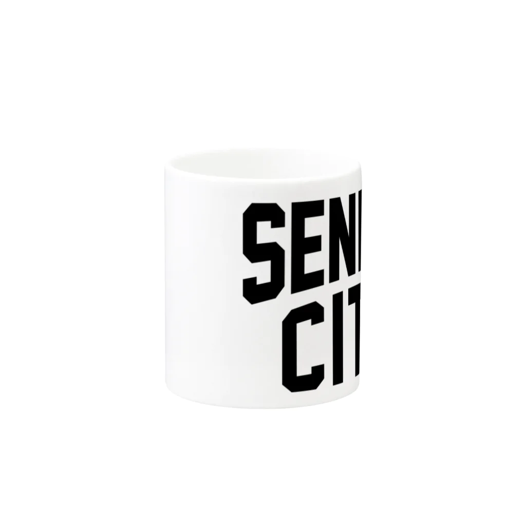 JIMOTOE Wear Local Japanのsendai CITY　仙台ファッション　アイテム Mug :other side of the handle