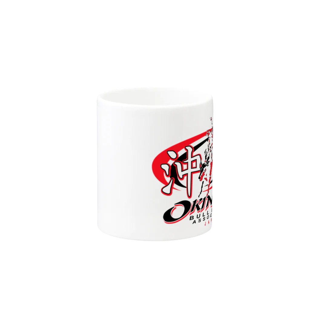 RisingSunRodeoの沖縄ブルライディング協会 (OBRA) Mug :other side of the handle