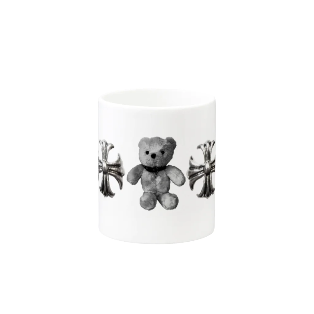 💜Salon de Lucia💜のGreek Crosses Teddy - monochrome Mug :other side of the handle