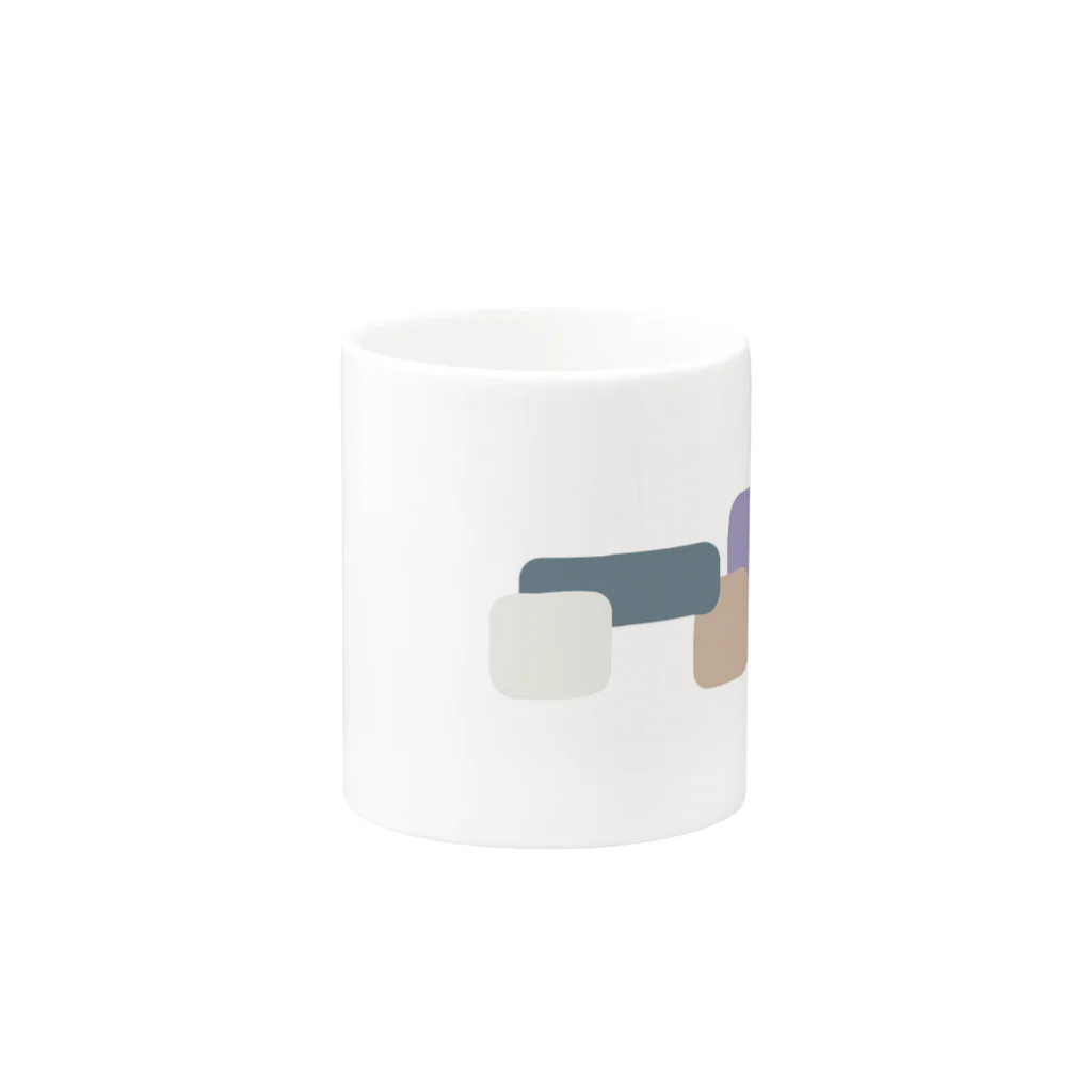 サイコロパステルのスクエアブロック Mug :other side of the handle