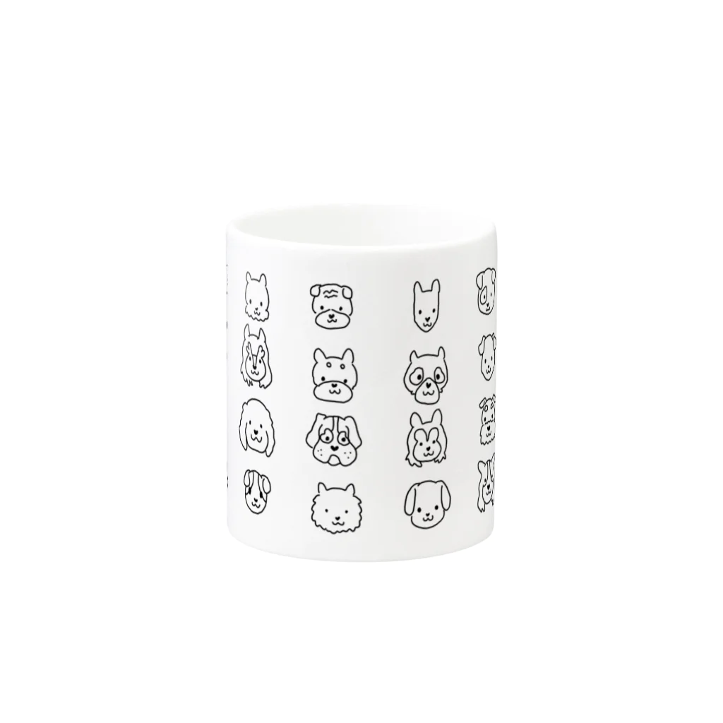 Heart nose DOGSのHeart nose DOGS（横長） Mug :other side of the handle