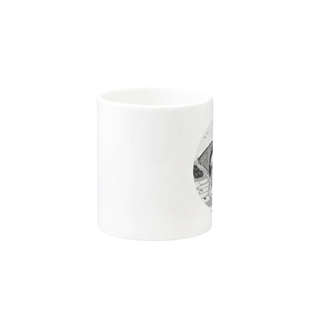 OW STOREのTSUJUNKYO　モノクローム Mug :other side of the handle