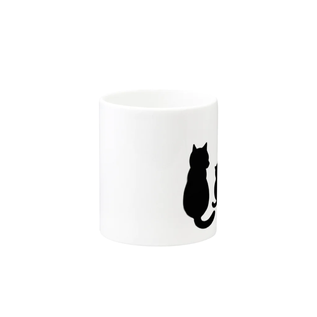 kuronyansuzuの黒猫親子 Mug :other side of the handle