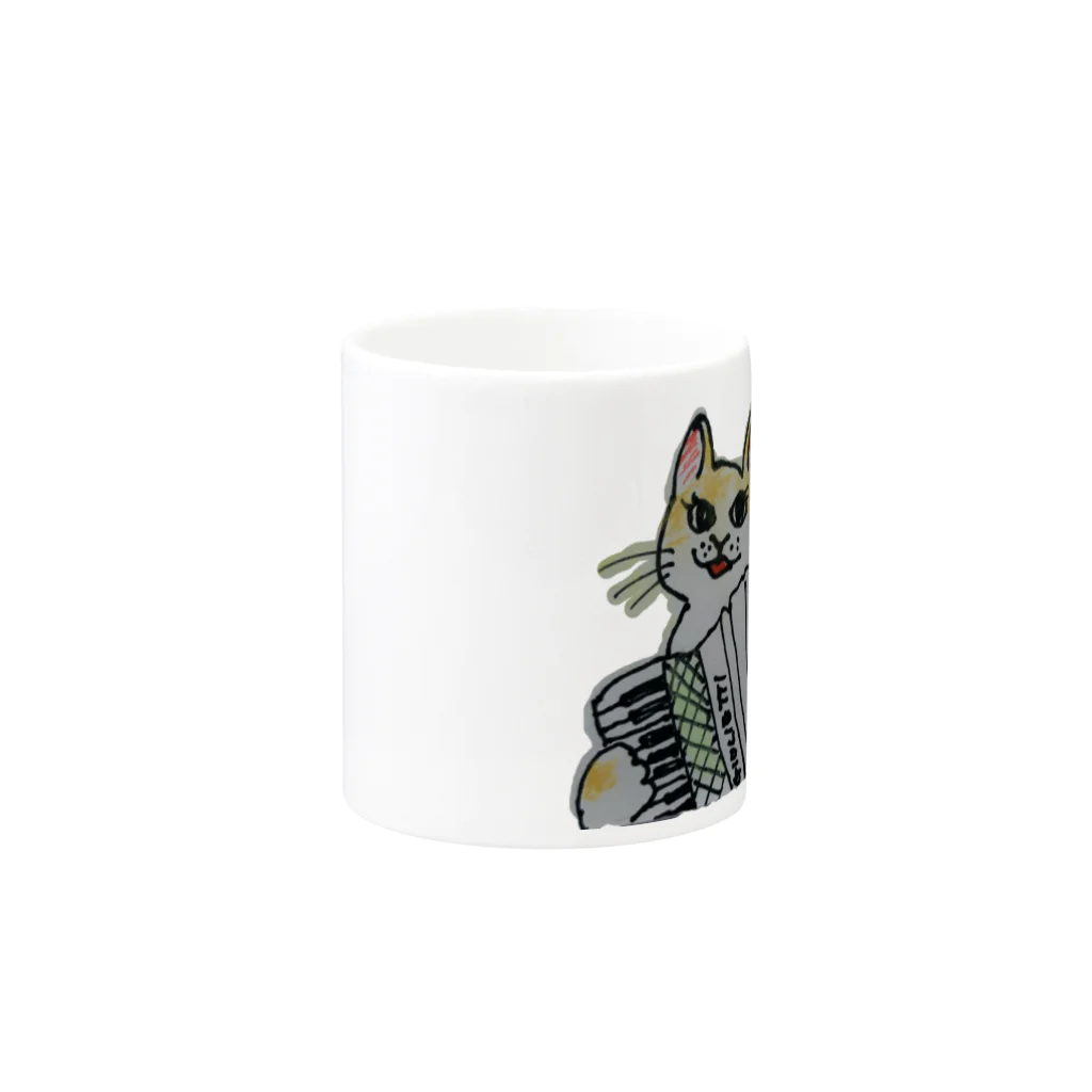 tamakoのtamakoアコーディオンねこ Mug :other side of the handle