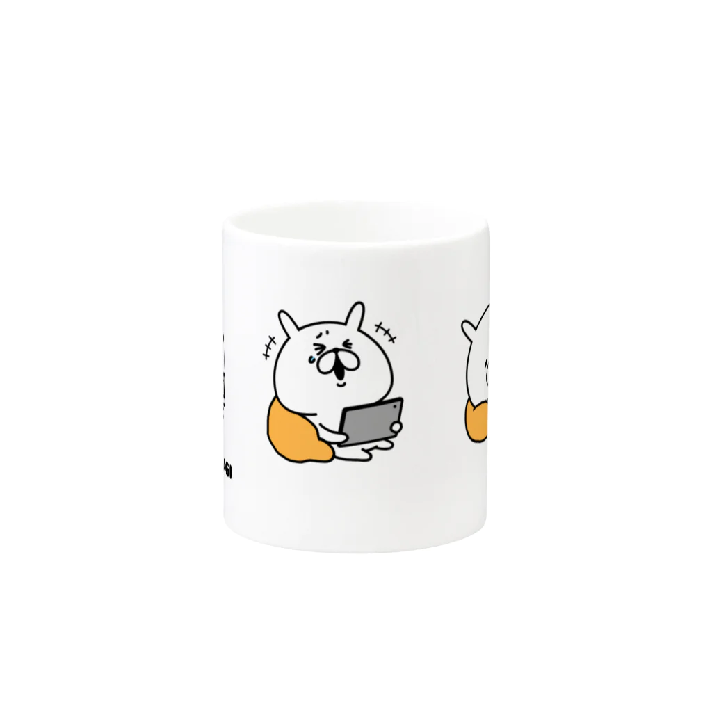 chococo_yuruusagiのゆるうさぎ 3コマおうち時間 Mug :other side of the handle