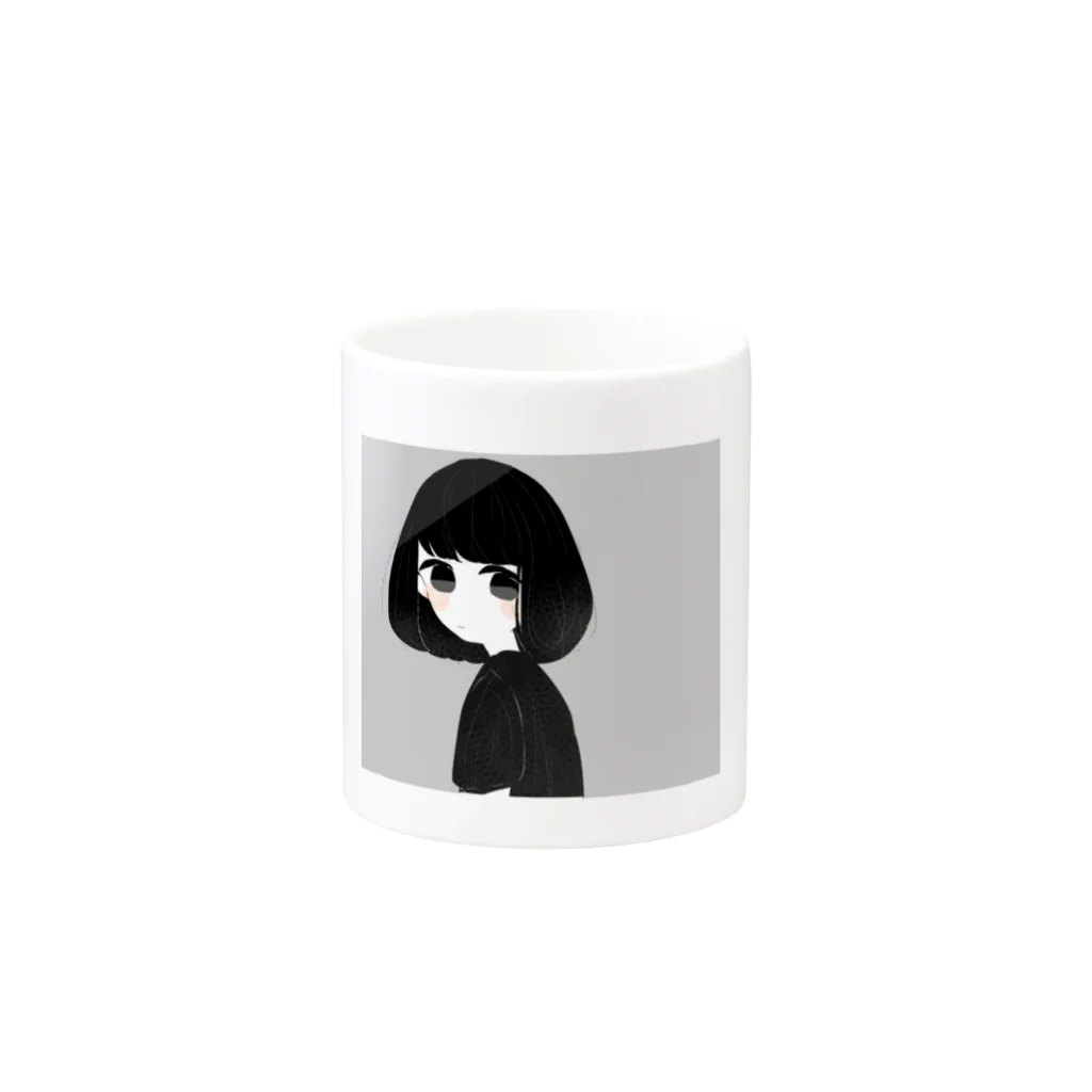 ハスの女の子 Mug :other side of the handle